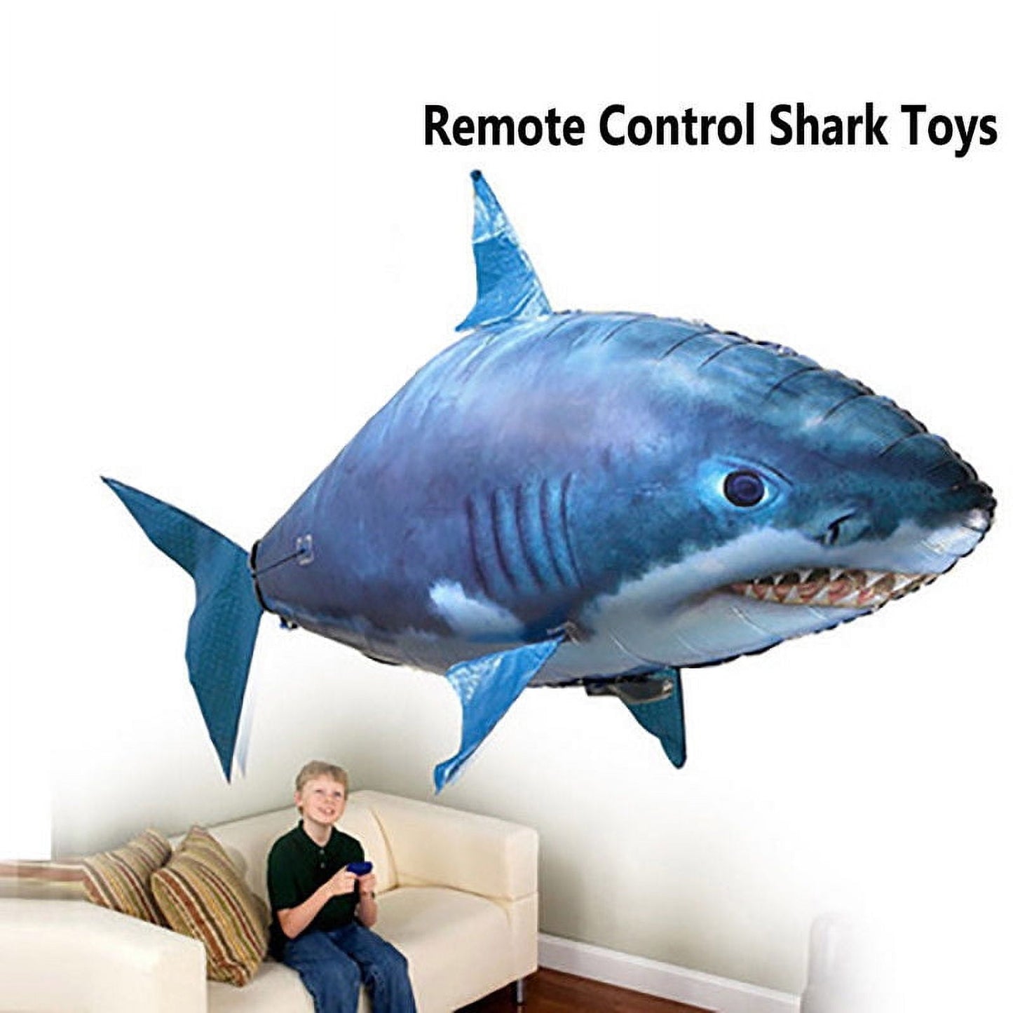Remote Control Shark Balloons, Inflatable Flying Shark Helium Balloon