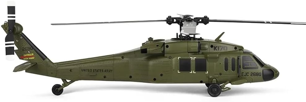WL K170 Black Hawkk UH-60L RC Helicopter, 2.4GHz 4CH RC Military Aileronless Helicopter