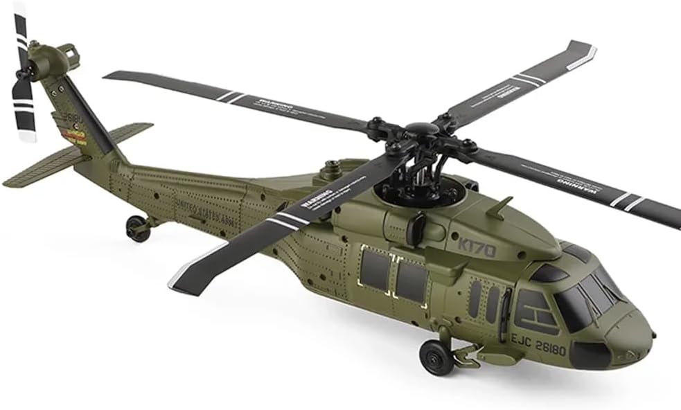 WL K170 Black Hawkk UH-60L RC Helicopter, 2.4GHz 4CH RC Military Aileronless Helicopter