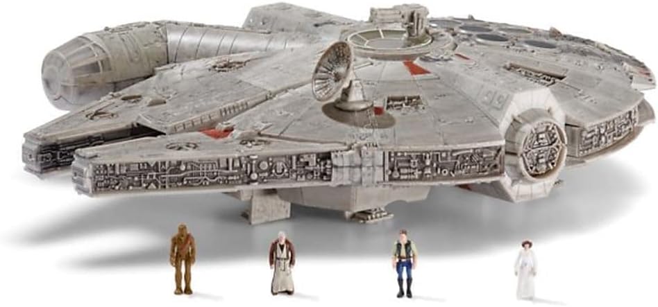 STAR WARS Micro Galaxy Squadron Assault Class Millennium Falcon with Figures