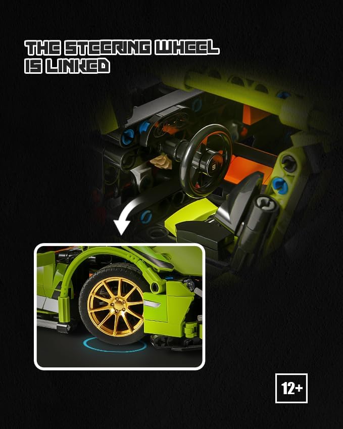 Green Sports Car MOC Building Blocks Kit, 1:14 Scale Sports Car Model Toys(1254 Pcs) - BigGreenBear.com Building Toys 39.92 USD Big Green Bear
