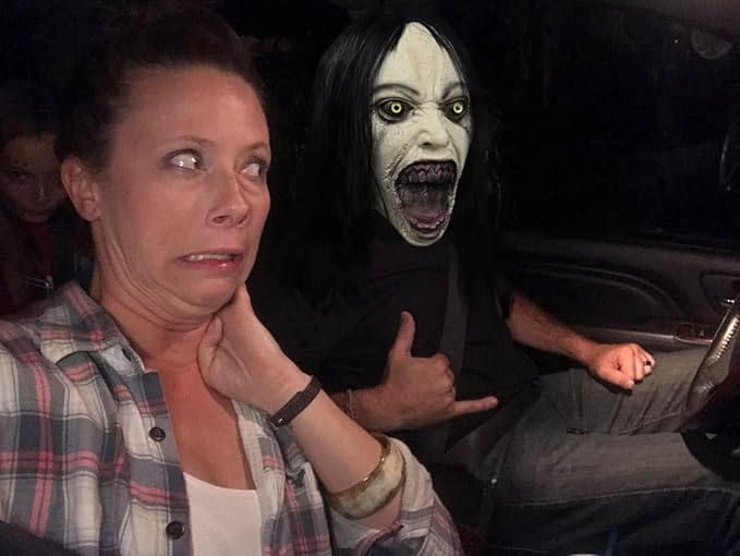 NEW! Horror Crying Woman Mask w/Wigs Scary Evil Creepy Full Head Latxe Mask - BigGreenBear.com HALLOWEEN 29.99 USD Big Green Bear