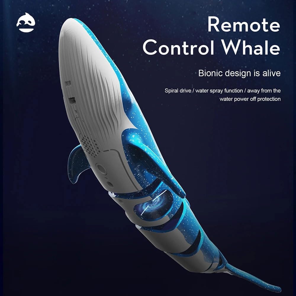 RC Whale, RC Diving Shark with Water Spray Function