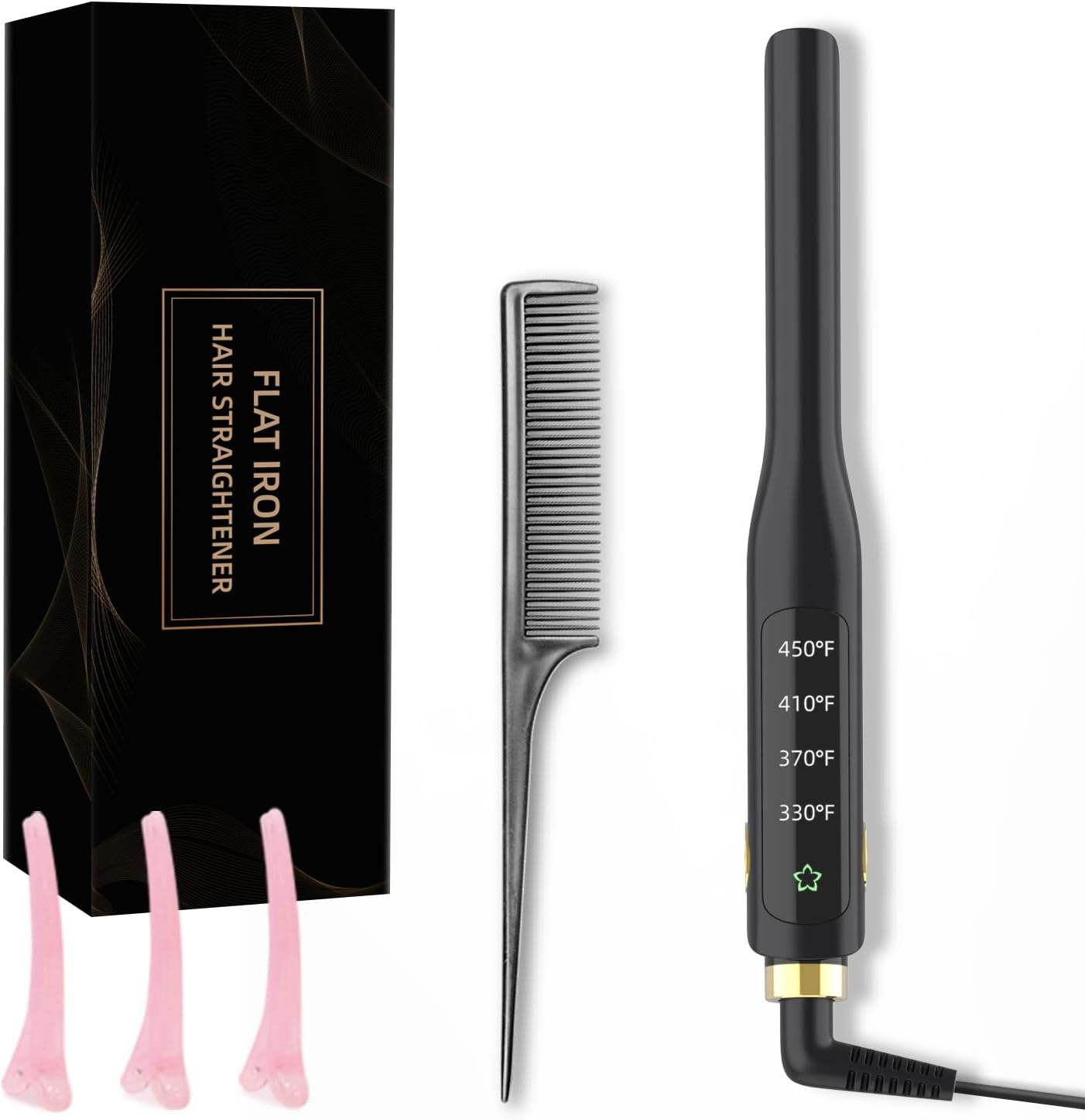 Flat Iron, 1/2 Inch Hair Straightener and Curler 2 in 1, Ceramic Ionic Floating Plates -  BigGreenBear.com Beauty Products 14.99 USD Big Green Bear
