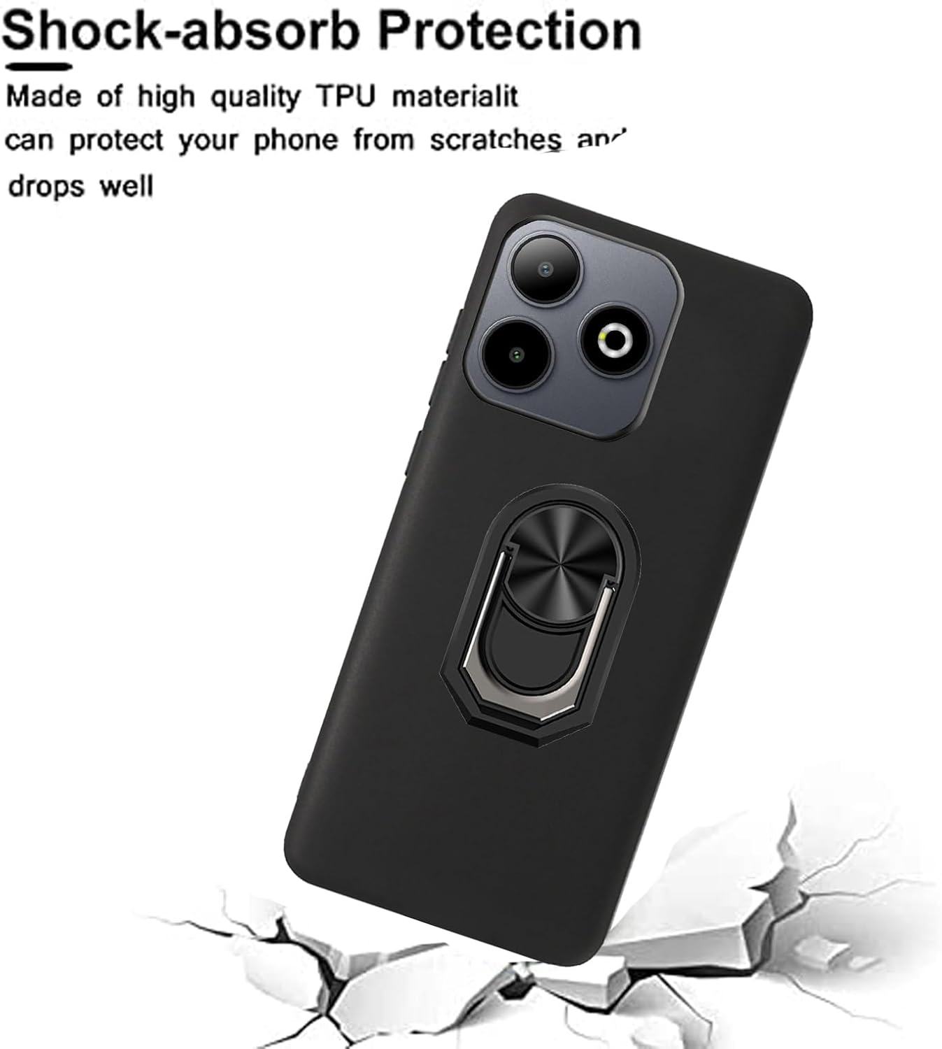 Compatible for UNNECTO Bolt 10 Phone Case,360 Ring Shockproof Cover -  BigGreenBear.com cell phone 8.99 USD Big Green Bear