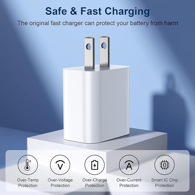 4 Pack with 6FT Fast Charging Cable for iPhone 14/14 Pro Max/13/13 Pro/12/12 Pro/11/11 Pro/XS, iPad - BigGreenBear.com cell phone 28.03 USD Big Green Bear