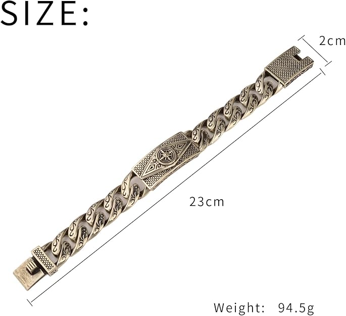NEW! Men Chain Bracelet Watch Vintage Mayan Style Lind Bracelets Hip Hop Jewelry - BigGreenBear.com jewelry 24.50 USD Big Green Bear