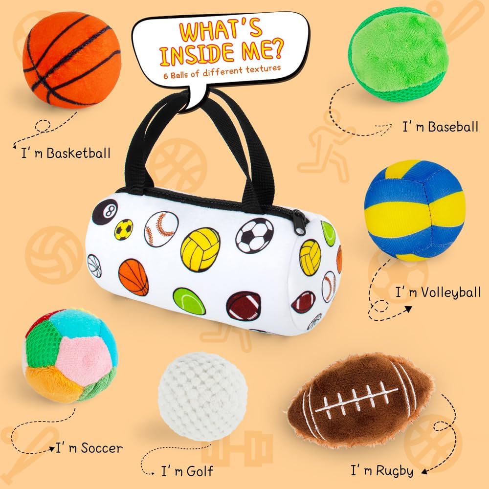 SOFT Sensory Sports Balls for Infant Toddlers, Baby Toys for Early Education