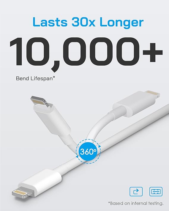 i Phone Lightning Charger, USB with Charging Cord 6 ft (4 Pack) - BigGreenBear.com cell phone 27.44 USD Big Green Bear