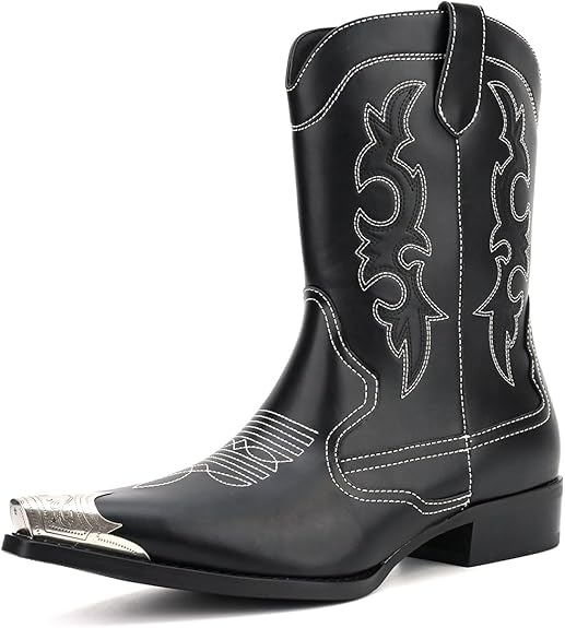 Cowboy Boots for Men Western Men's Boots with Classic Embroidered Slip Resistant Durable -  BigGreenBear.com cloth 59.99