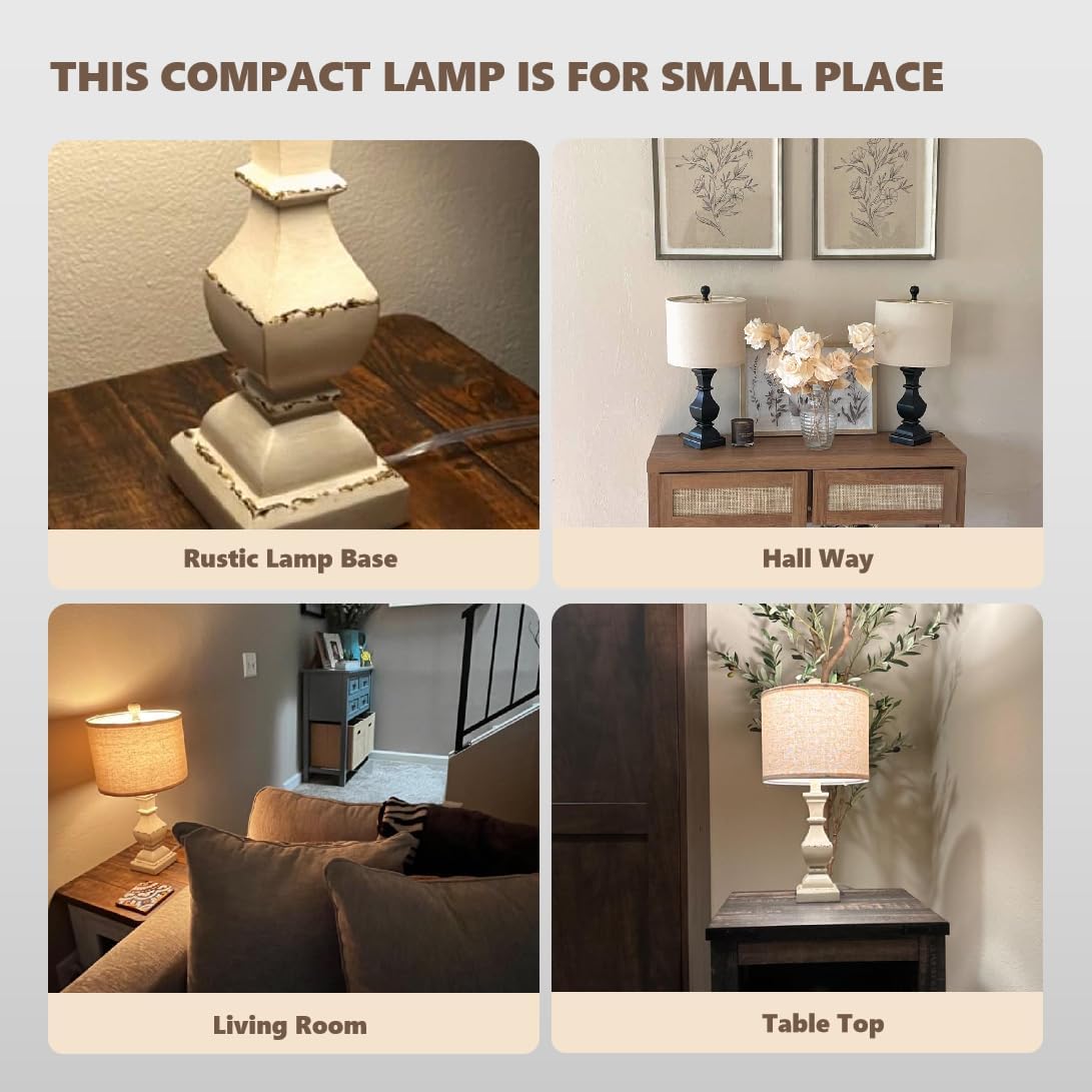 Set of 2, Vintage Bedside Lamps for Bedroom, Farmhouse Lamp 20.5" High - BigGreenBear.com Lighting 69.99 USD Big Green Bear