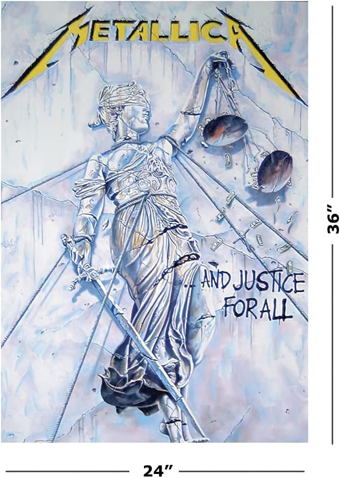 Metallica - Music Poster (And Justice For All - Album Cover) (Size: 24" x 36") - BigGreenBear.com Poster 24.89 USD Big Green Bear