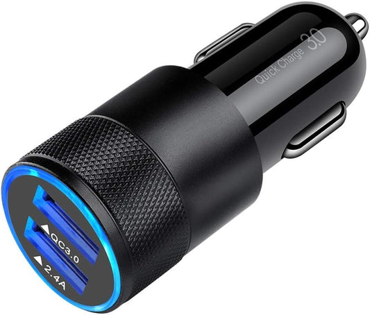 Fast Car Charger, Quick Charging 5.4A/30W Phone USB Adapter Rapid Plug 2 Port -  BigGreenBear.com cell phone 8.99 USD Big Green Bear