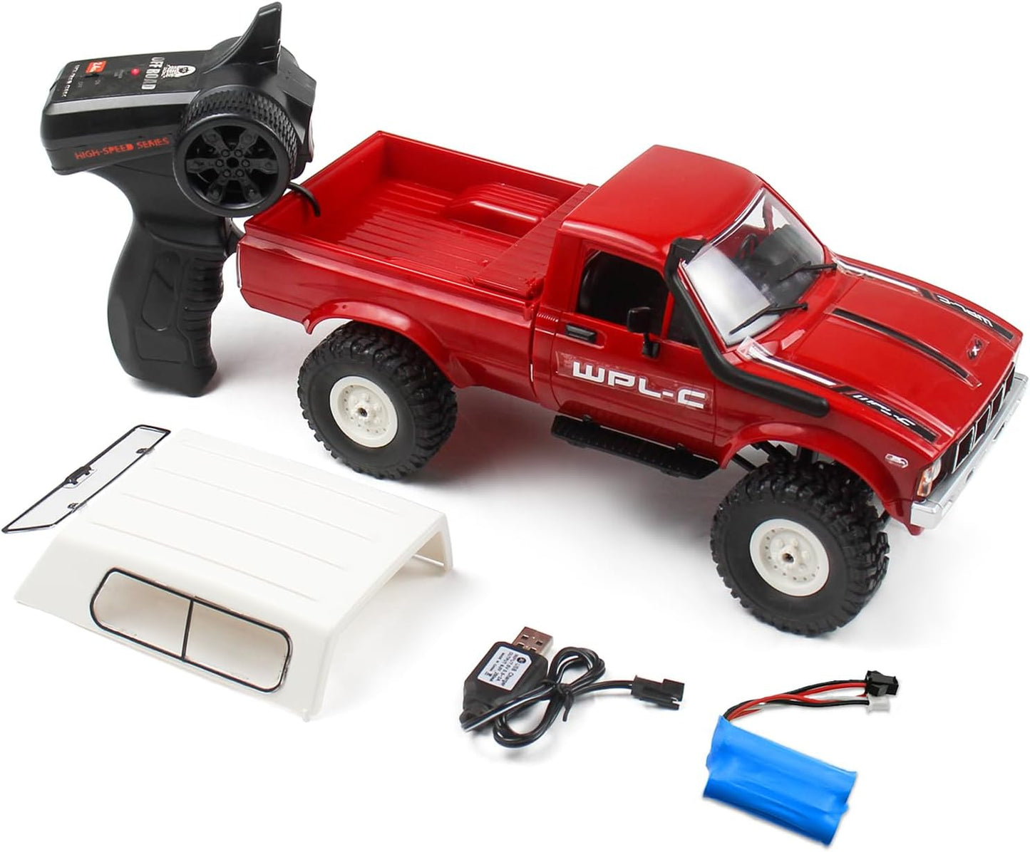 RC Crawler 1/16 Scale RC Rock Crawler, WPL C24 All Terrain 4x4 Off-Road Remote Control - BigGreenBear.com Remote Car 69.99 USD Big Green Bear