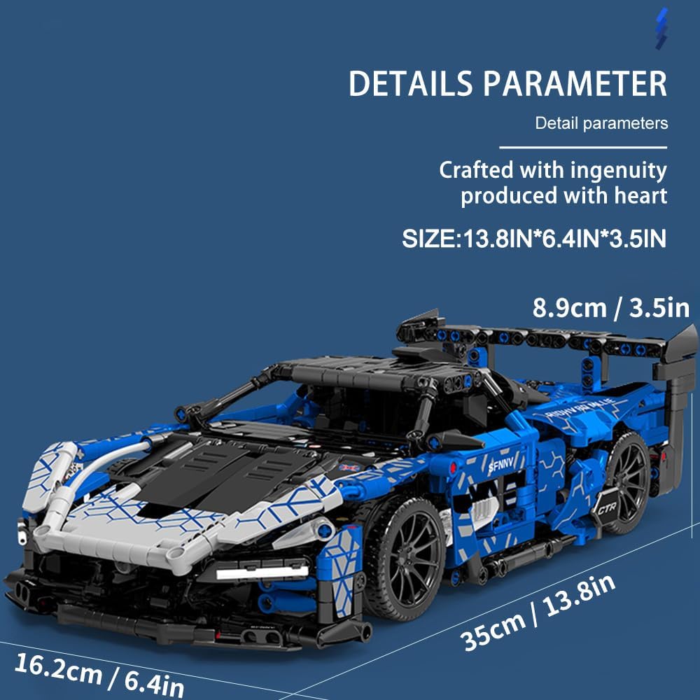 Mesiondy Sports Car Building Blocks Toys Adults Kits,1:14 MOC Building Set Racing Car - BigGreenBear.com Building Toys 49.90 USD Big Green Bear