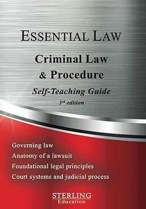 Criminal Law & Procedure: Essential Law Self-Teaching Guide -  BigGreenBear.com Book 23.99 USD Big Green Bear