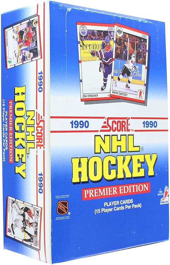 1990 - 1991 Score NHL Hockey Premier Edition Full Sealed Box of 36 Packs - BigGreenBear.com hockey card 27.00 USD Big Green Bear