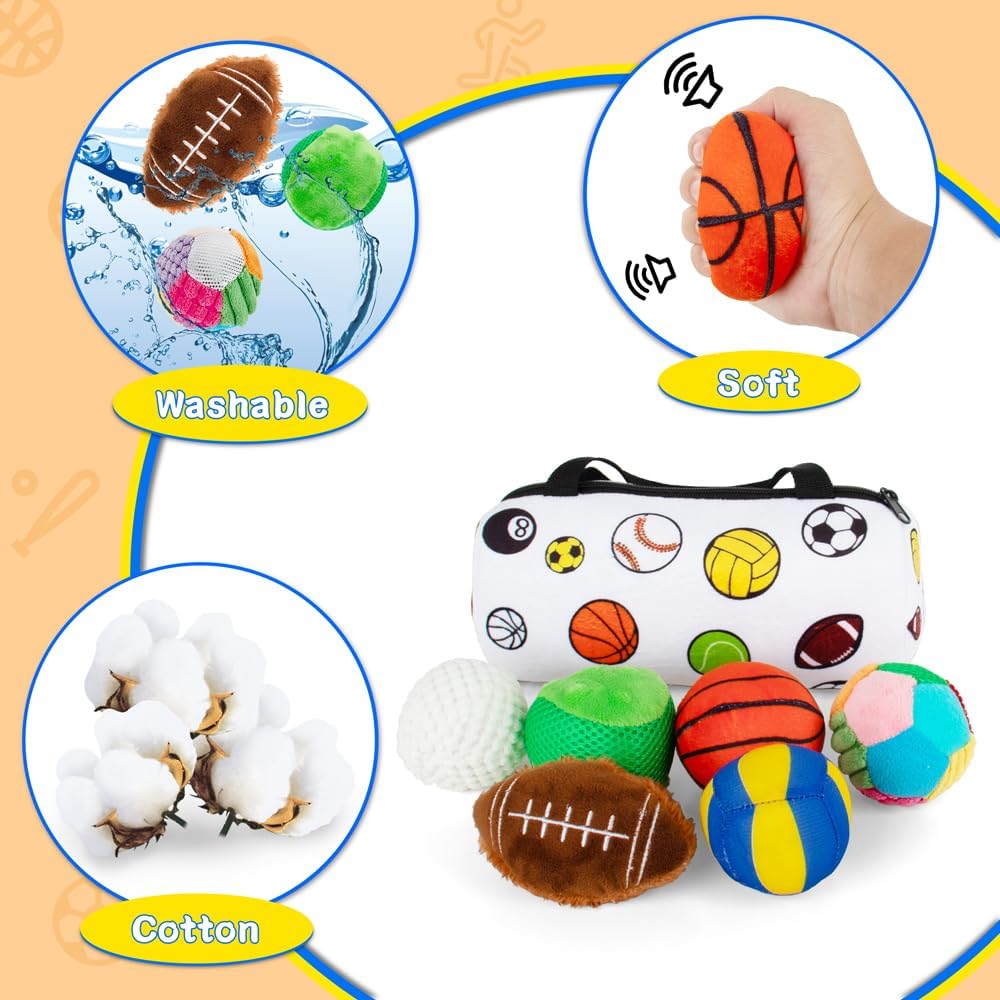 SOFT Sensory Sports Balls for Infant Toddlers, Baby Toys for Early Education