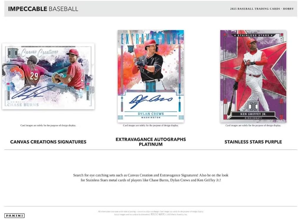 2025 IMPECCABLE Baseball Card PaniniHOBBY Box, 5 Autograph Per Box!