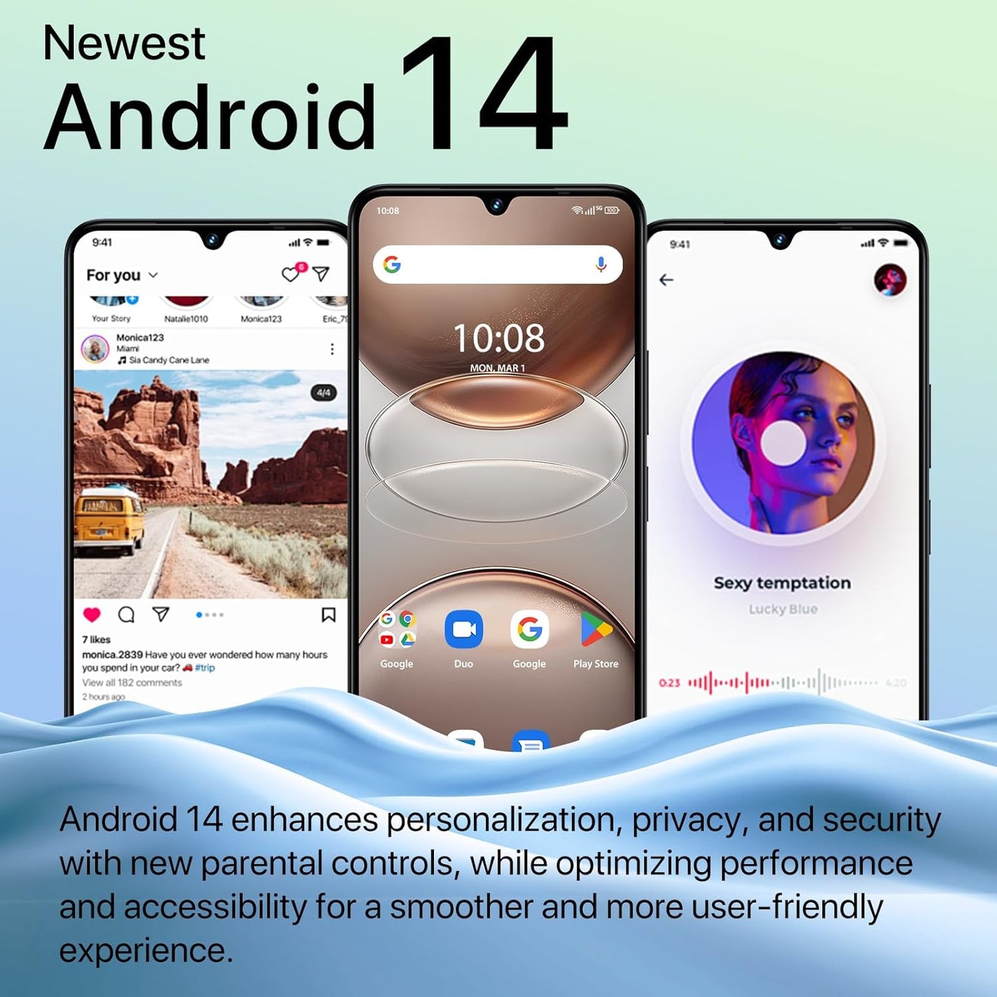 8+128GB UMIDIGI G100A Unlocked Phone, 6.9" HD+ 120Hz Display, Smartphone