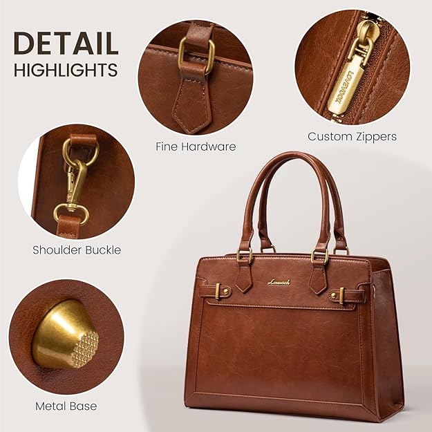 Women, Tote Shoulder Bag Satchel Brown Purse and PU Leather - BigGreenBear.com HANDBAGS 32.45 USD Big Green Bear