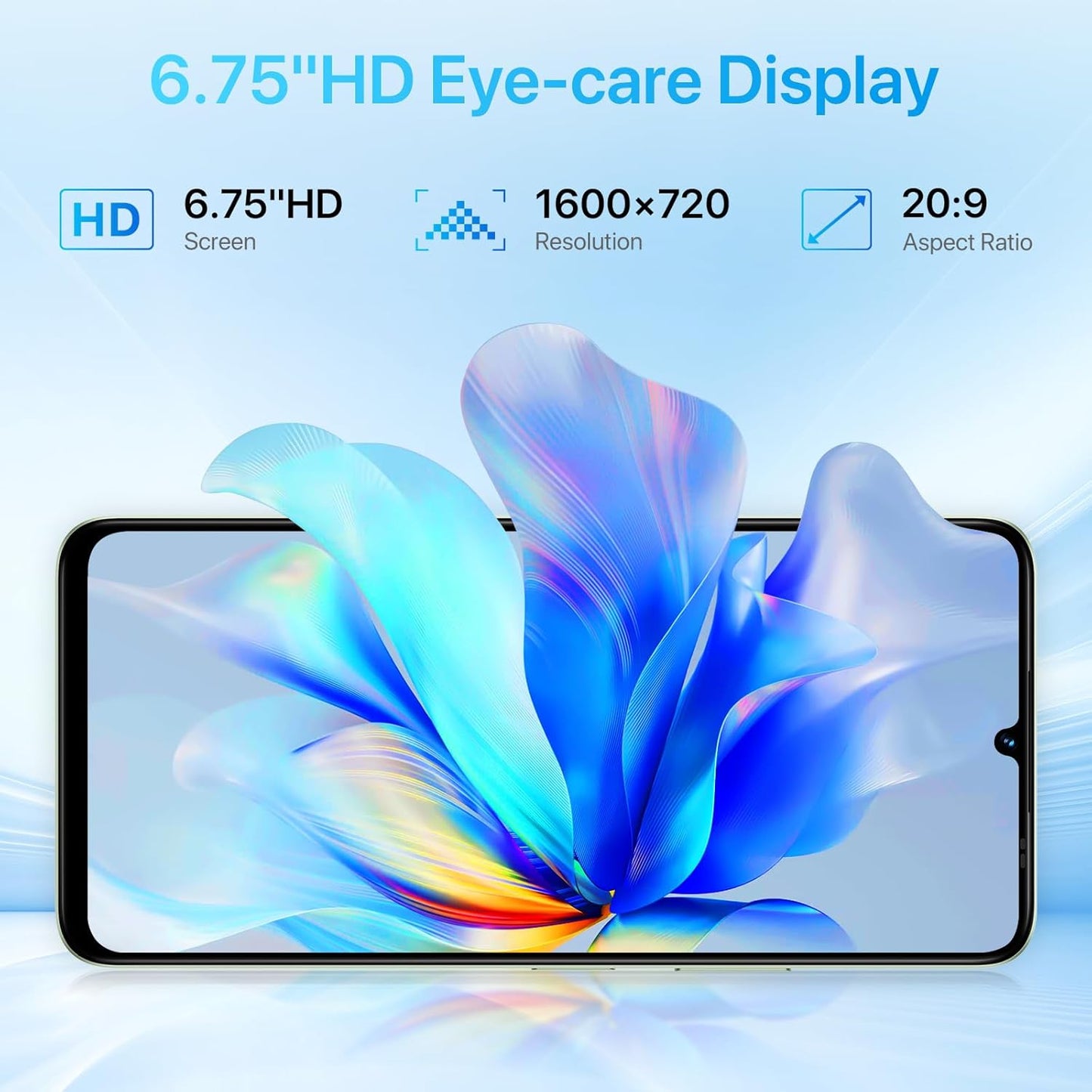 UMIDIGI G9A Unlocked Phone, Android 14 Go Cell Phone, 4G Dual SIM Card, 8GB+64GB/1TB