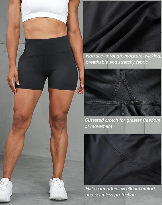 5 Pack 3"/5" Womens Volleyball Shorts Spandex Compression Shorts - BigGreenBear.com clothing 36.10 USD Big Green Bear