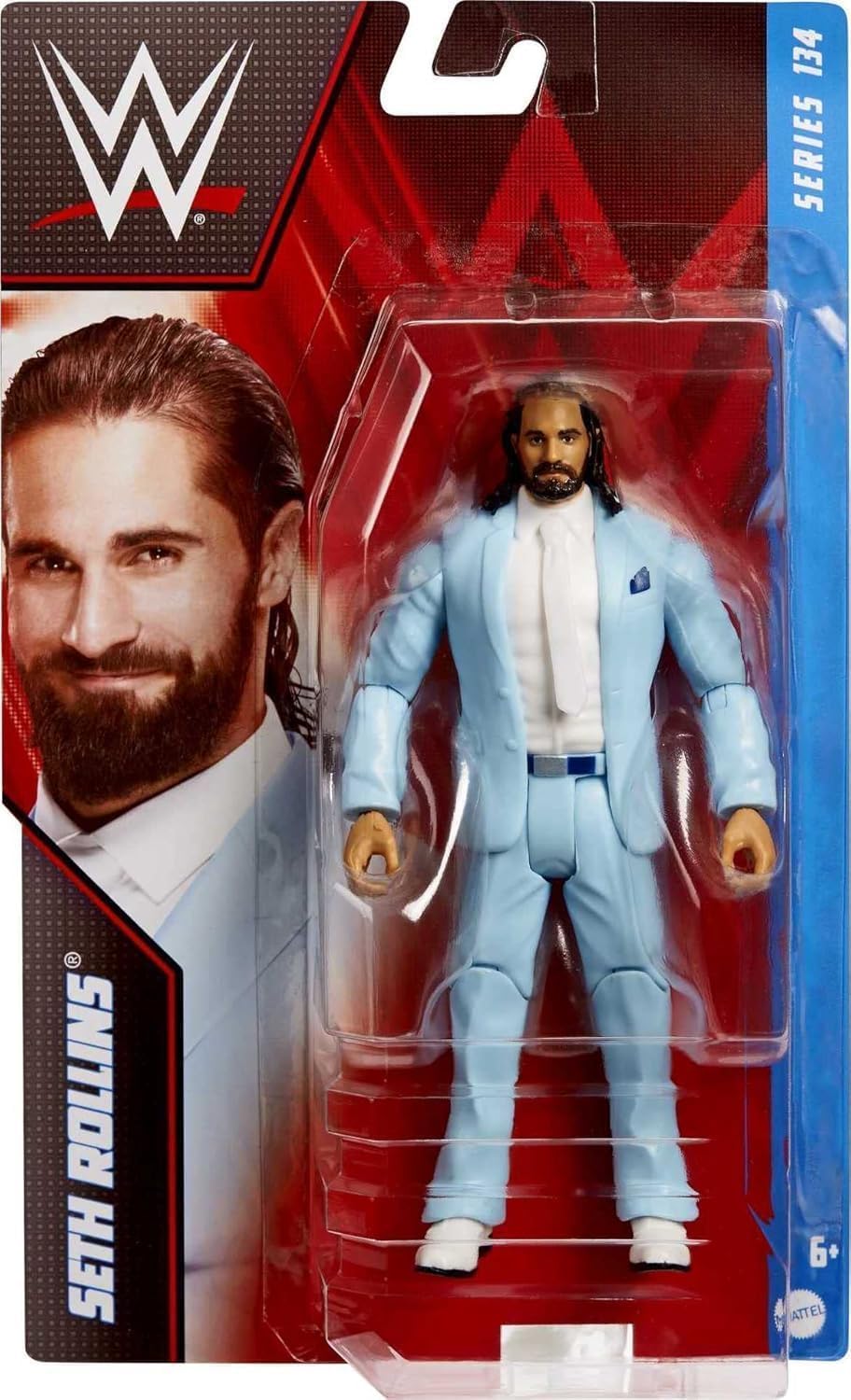 WWE Basic Action Figure, Seth Rollins, Posable 6-inch Collectible