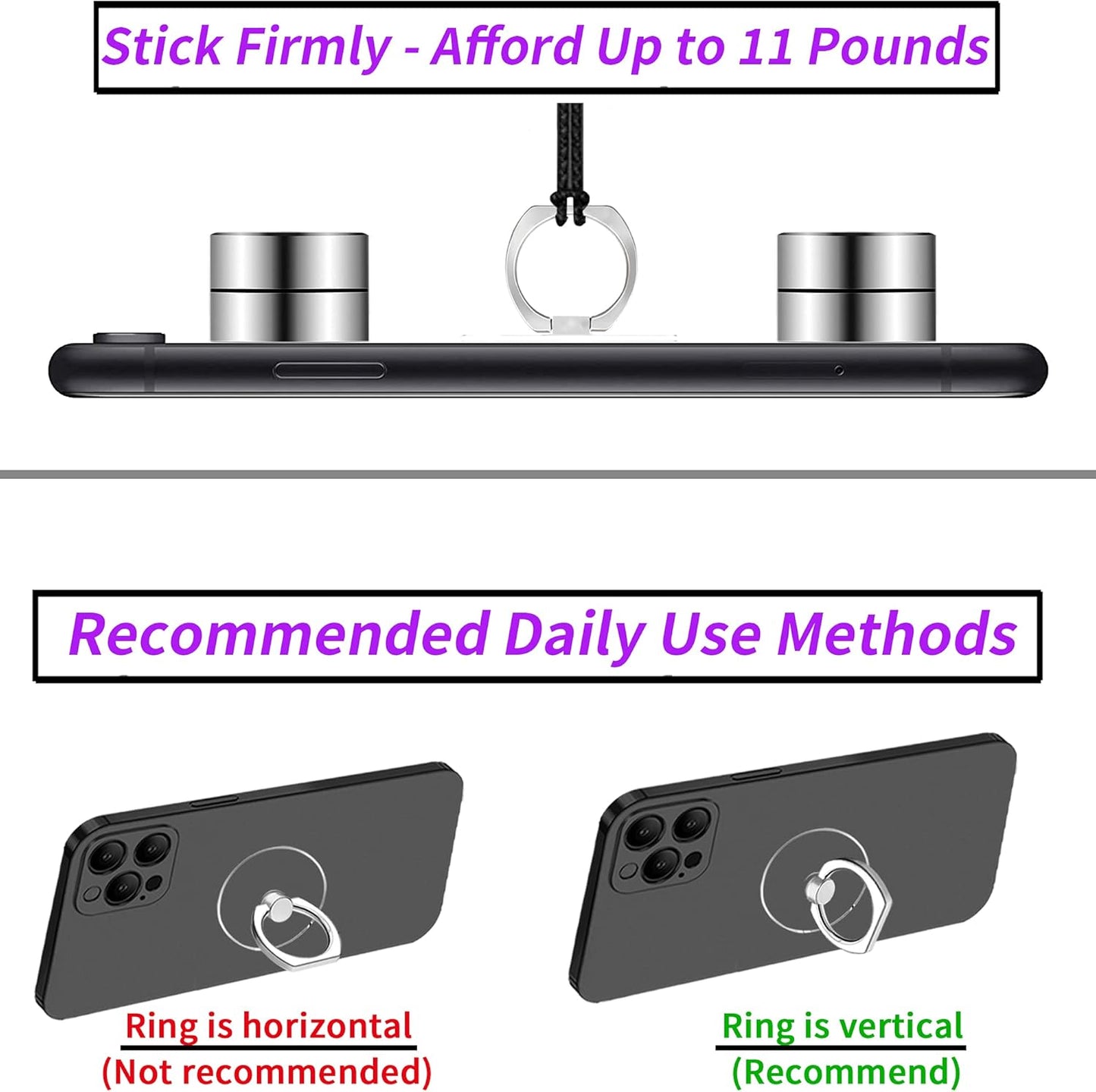 Transparent Clear Phone Ring Grips Holder Kickstand, Finger Ring Stand