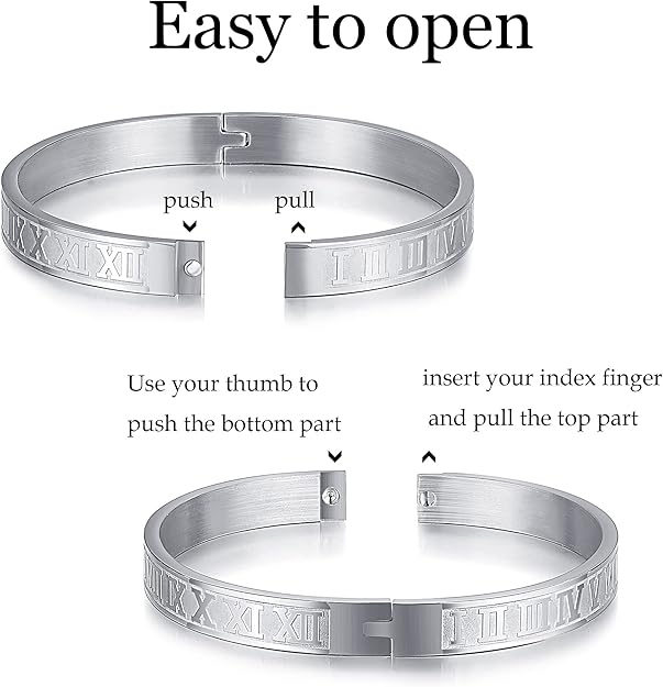 3PCS Men Stainless Steel Bangle Bracelet Twisted Cable Bracelet Adjustable Cuff - BigGreenBear.com jewelry 19.99 USD Big Green Bear