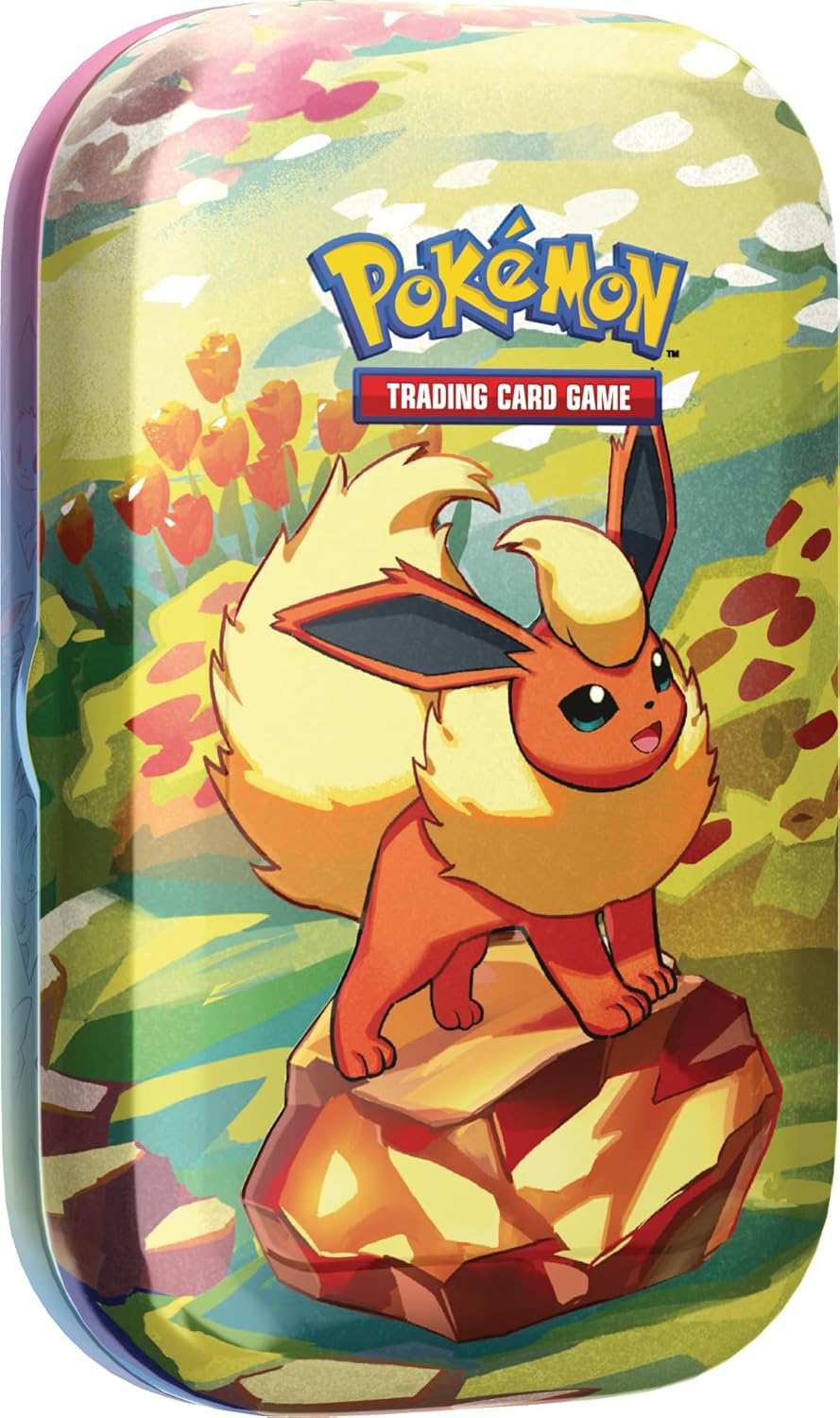 Pokémon TCG: Scarlet & Violet—Prismatic Evolutions Mini Tin – Flareon (2 Booster Packs & 1 Coin) - BigGreenBear.com Pokemon card 34.50 USD Big Green Bear