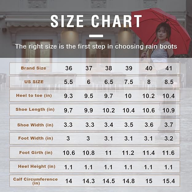 Rain Boots for Women, Waterproof Knee-high Rubber Boots, Comfortable - BigGreenBear.com clothing 46.00 USD Big Green Bear