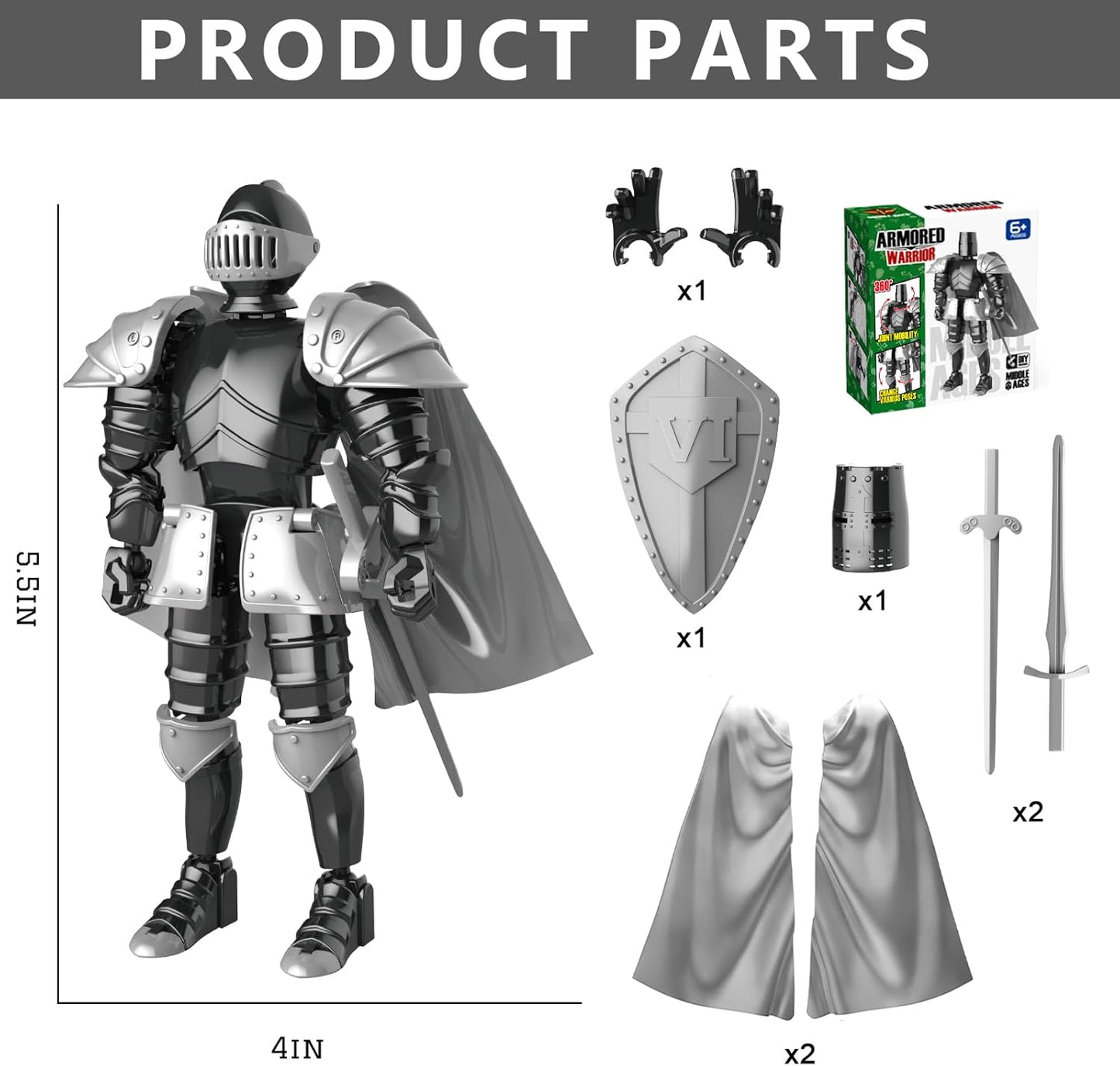 Knight Action Figures, Medieval Action Figures - BigGreenBear.com Action Figure 14.99 USD Big Green Bear