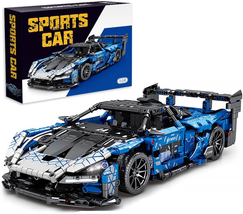 Mesiondy Sports Car Building Blocks Toys Adults Kits,1:14 MOC Building Set Racing Car - BigGreenBear.com Building Toys 49.90 USD Big Green Bear