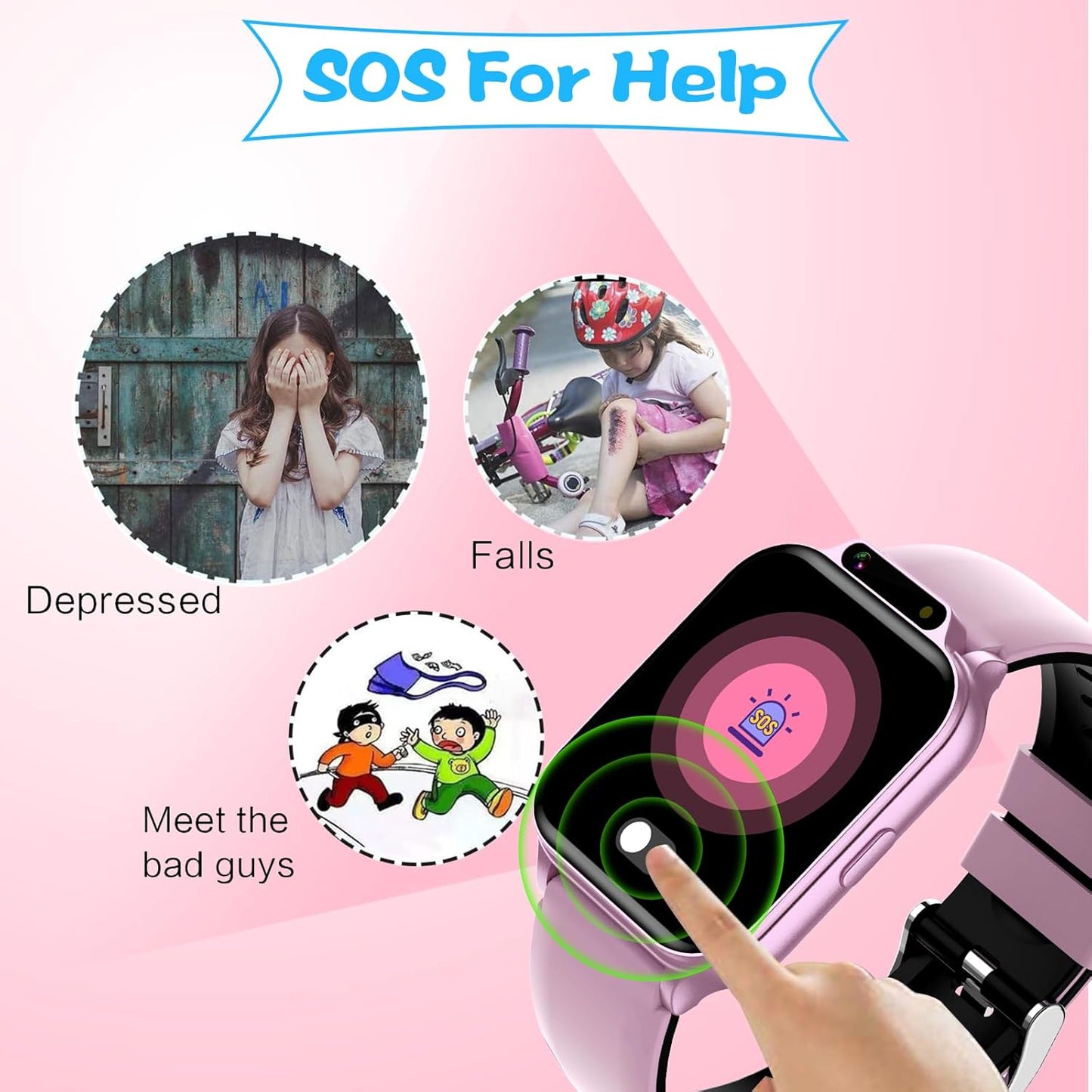 Smart Watch for Kids, 1.85" Fitness Tracker with Heart Rate, Sleep Monitor, IP68 Waterproof - BigGreenBear.com SMART WATCH 32.99