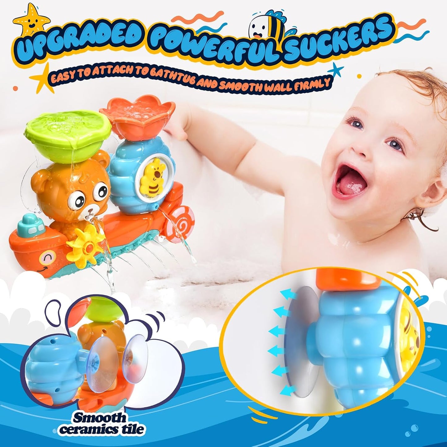 Baby Bath Toys for Kids Ages 1-3 Toddler Bathtub Toys