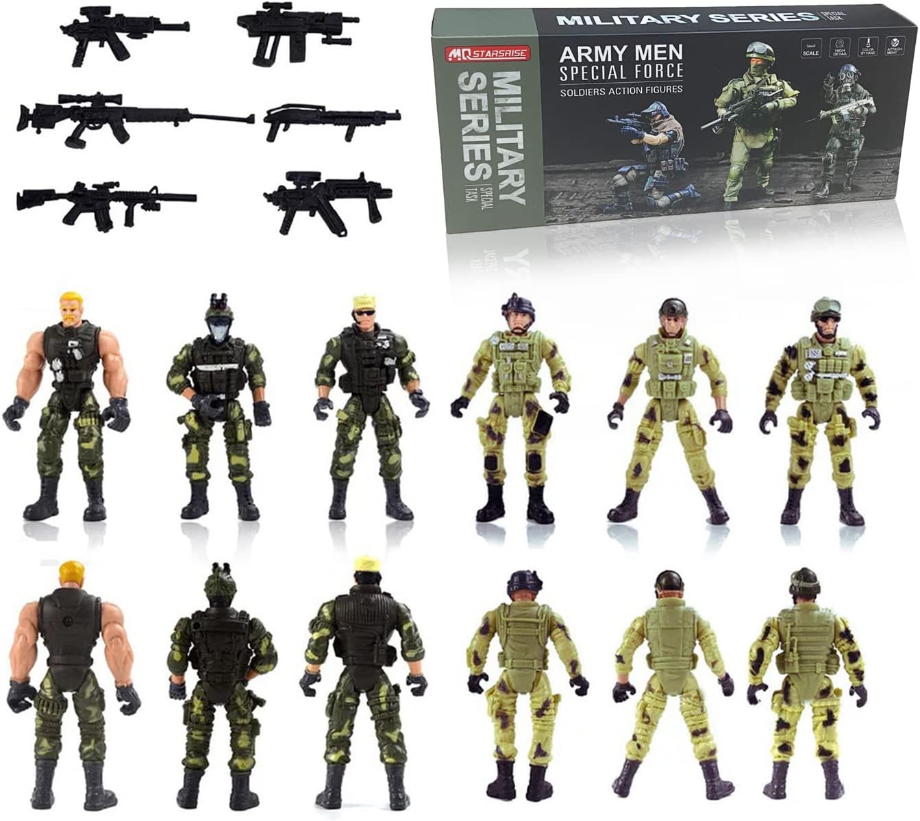 Army Men Soldiers Toys for Boys Age 4-7,Army Men Action Figures with Weapons - BigGreenBear.com Action Figure 16.55 USD Big Green Bear