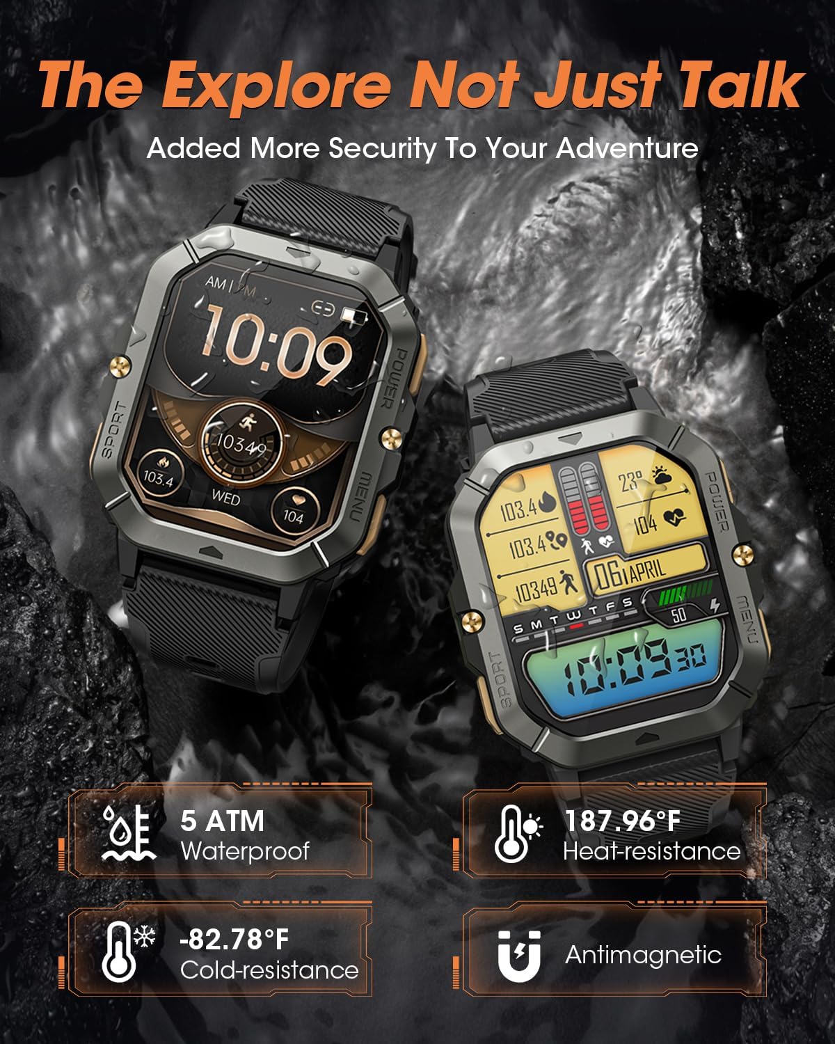 Military Smart Watches for Men (Answer/Make Call) for Android and iPhone - BigGreenBear.com SMART WATCH 44.02 USD Big Green Bear