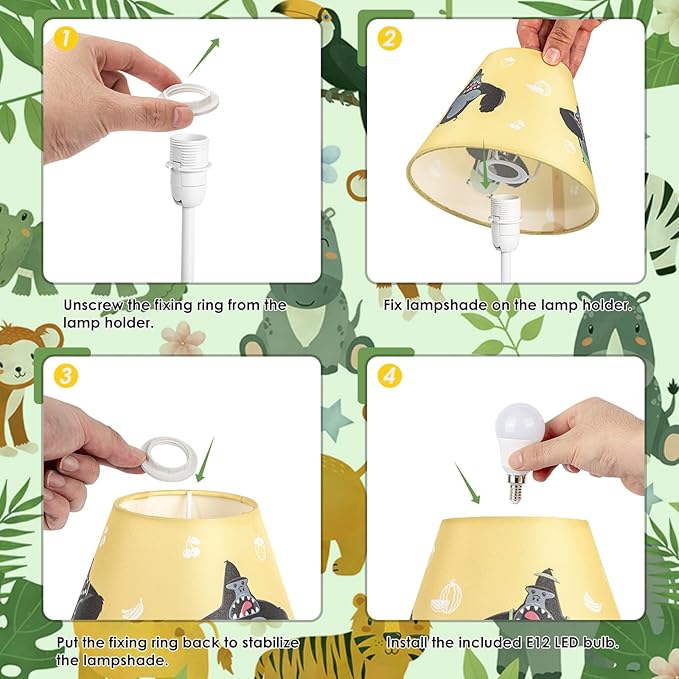Adorable Chimpanzees Style Bedside Kids Table Lamp, 16 Inch Desk Lamp -  BigGreenBear.com Lighting 29.99 USD Big Green Bear