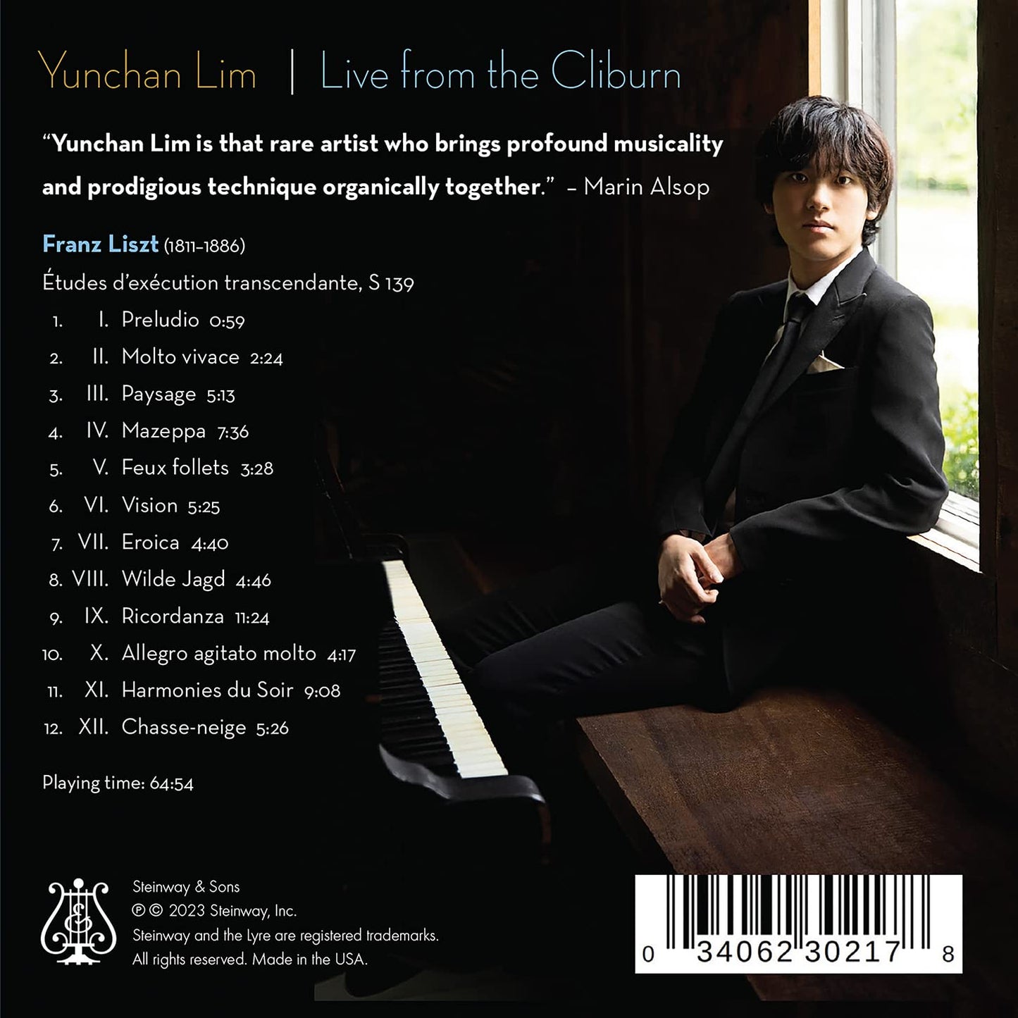 Franz Liszt Yunchan Lim: Live from the Cliburn: Liszt: Transcendental Etude (CD) -  BigGreenBear.com CDs 15.99