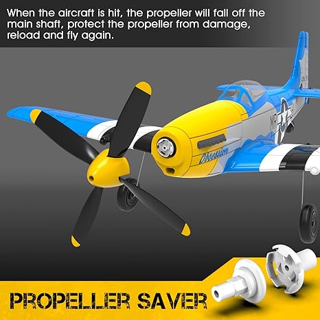 Volantex RC Planes for Adults,P-51 RTF RC Airplane,One-Key Aerobatic