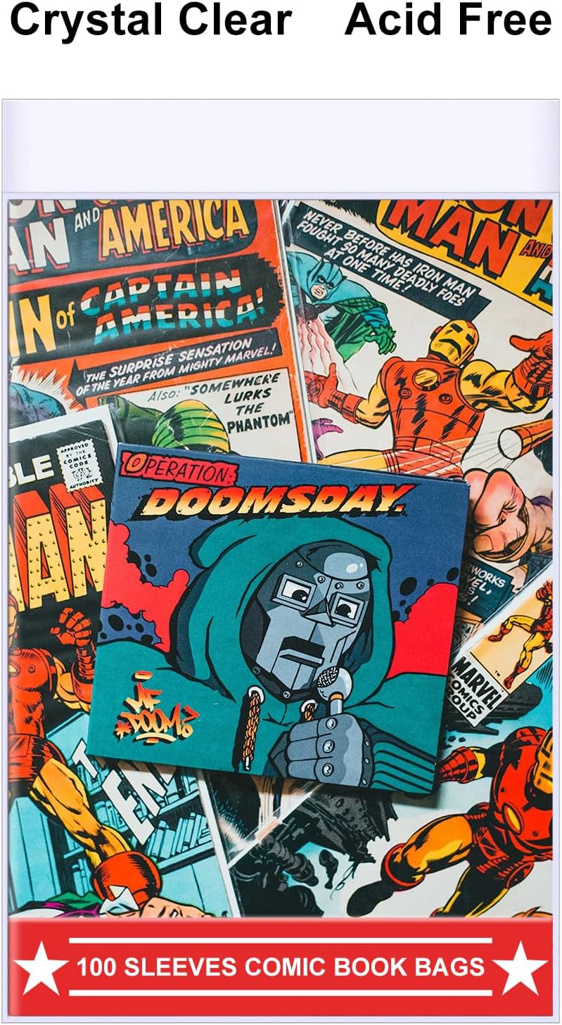 100ct Silver-Age Comic-Book-Bags and Boards - Reusable Comic Book Boards and Bags