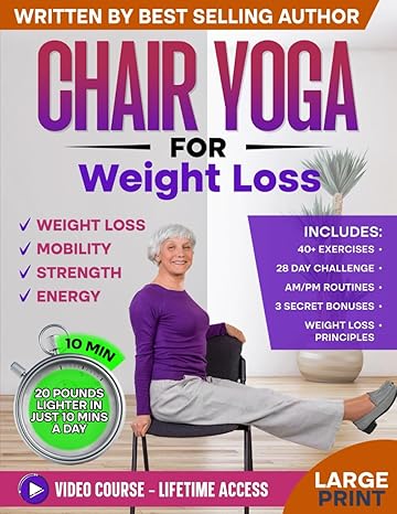 Chair Yoga for Weight Loss & Toning -  BigGreenBear.com Book 12.35 USD Big Green Bear