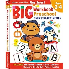 Play Smart Big Workbook Preschool Ages 2-4: Over 250 Activities - BigGreenBear.com Book 9.55 USD Big Green Bear