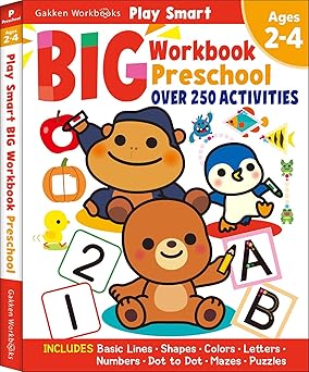 Play Smart Big Workbook Preschool Ages 2-4: Over 250 Activities - BigGreenBear.com Book 9.55 USD Big Green Bear
