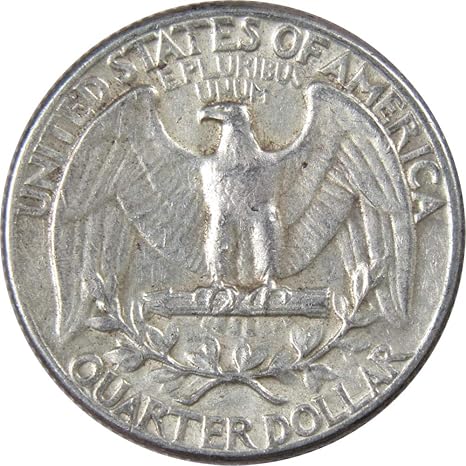 1964 Washington Quarter AG About Good 90% Silver 25c US Coin