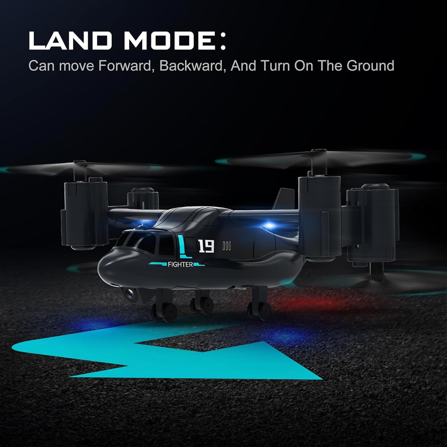 LM19 Drone with HD Camera, RC V22 Osprey Military Helicopter RC