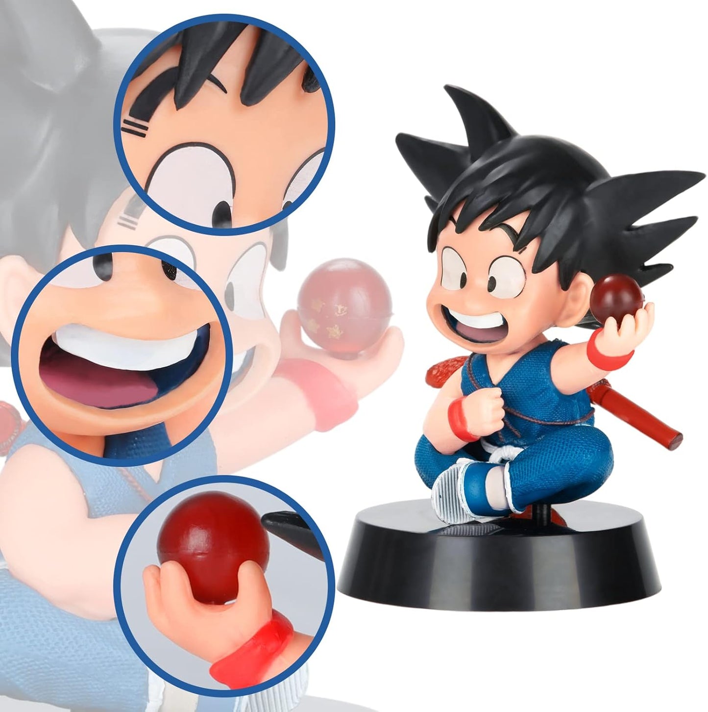 DBZ Dragon Ball Action Figure Toys with 1.4 Inch Crystal Stars Dragon Ball