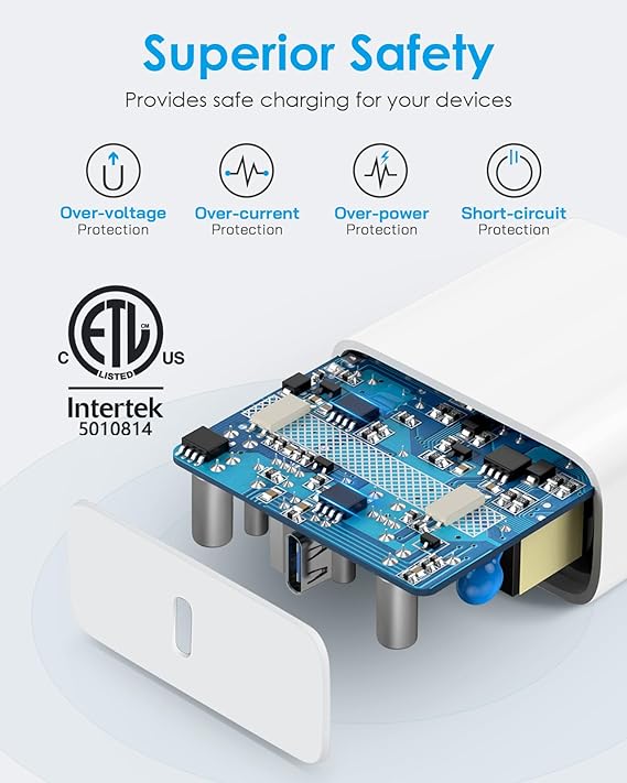 i Phone 16 15 Charger Fast Charging-20W USB C Power Brick with 6Ft (3 Pack) - BigGreenBear.com cell phone 24.50 USD Big Green Bear