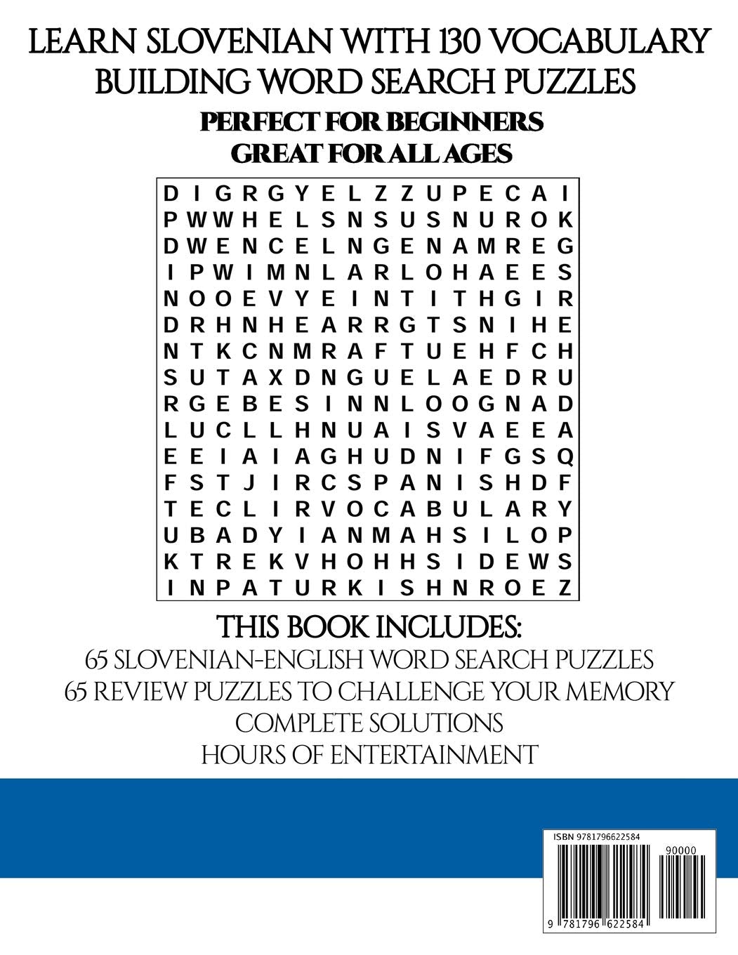 Large Print Learn Slovenian with Word Search Puzzles